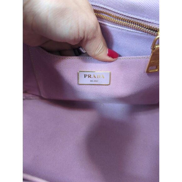 PRADA 1BG439 CANAPA 2Way Hand Bag ALABASTRO Light Pink WITH STRAP - Picture 11 of 15